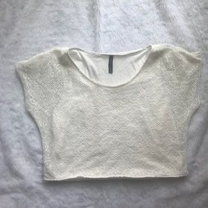 Crochet lace crop top